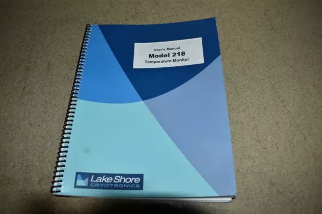 ^^ Lakeshore Cryotronics User's Manual Model 218 Temperature Monitor (M382)