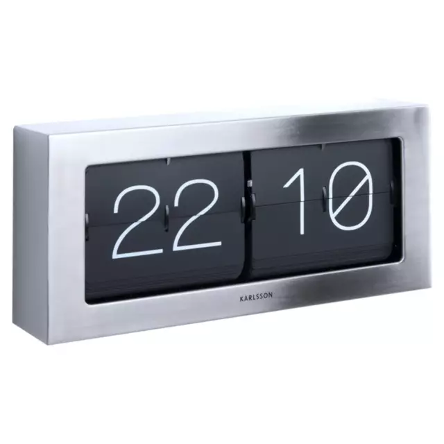 Karlsson Boxed Flip Clock Large - Steel [D]