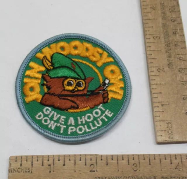 JOIN WOODSY OWL Give A Hoot Don't Pollute  patch - BOY SCOUTS of AMERICA - #3110