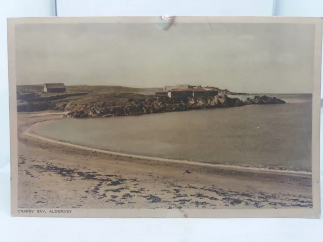 Vintage Postcard Crabby Bay Alderney Channel Islands Unposted