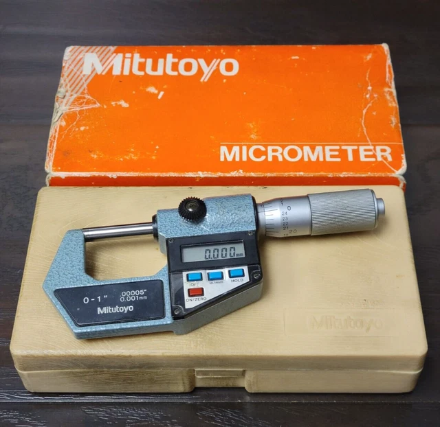 MITUTOYO DIGITAL MICROMETER 293765 MDC1" PF Made in Japan 01