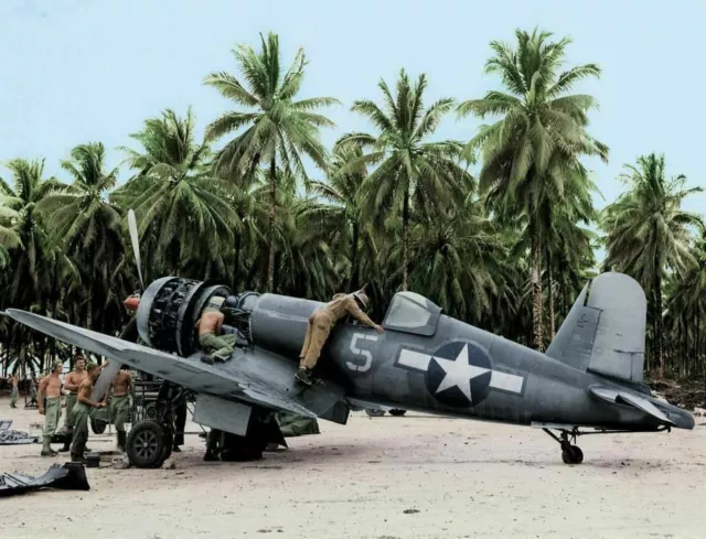 USMC Pacific War F4U Corsair Color 1944 WW2 WWII  Re-Print #1005 4x6*