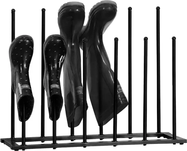 6 Pair Welly Walking Boot Stand Dryer Metal Shoe Rack Garden Shed Home Storage