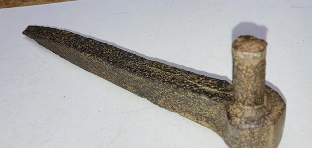 Large Hand Forged Antique Iron PINTLE, Strap Hinge Hardware Barn, Gate. Excellen