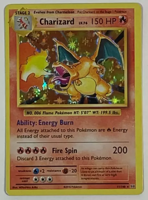 Pokemon TCG - Holo - Charizard - Pokemon Evolutions - 11/108 - NM - Pack Fresh