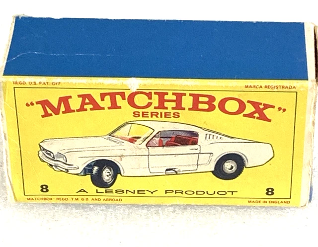 MATCHBOX SUPERFAST No.8 Ford Mustang plus 2x No.8 Wildcat Dragster. Good Plus (super-detailed) in Ne