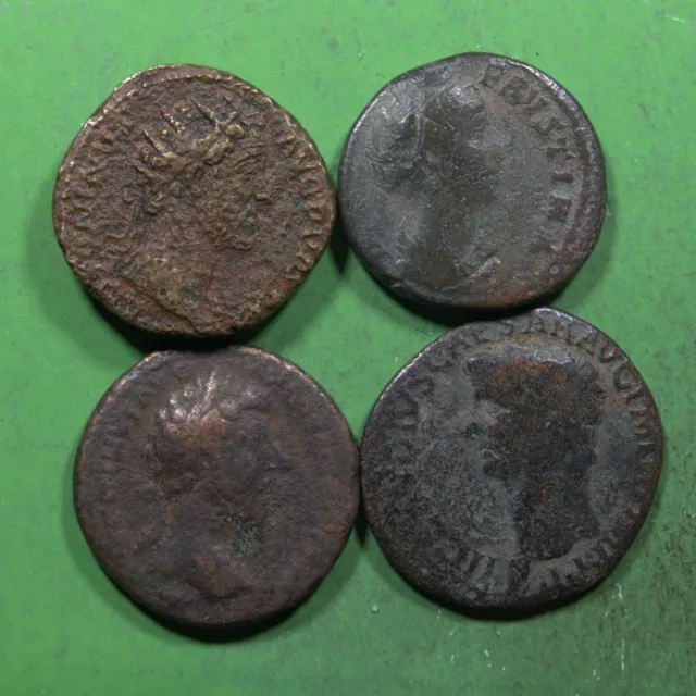 Group Lot of 4 Large Roman Imperial ae AS & Dupondius  @AESD315