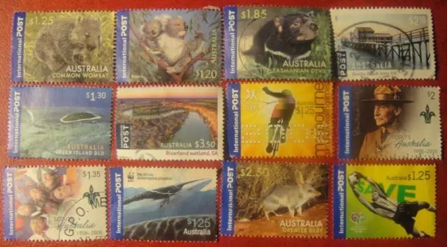 Australia. 12 International Stamps Used No 17.