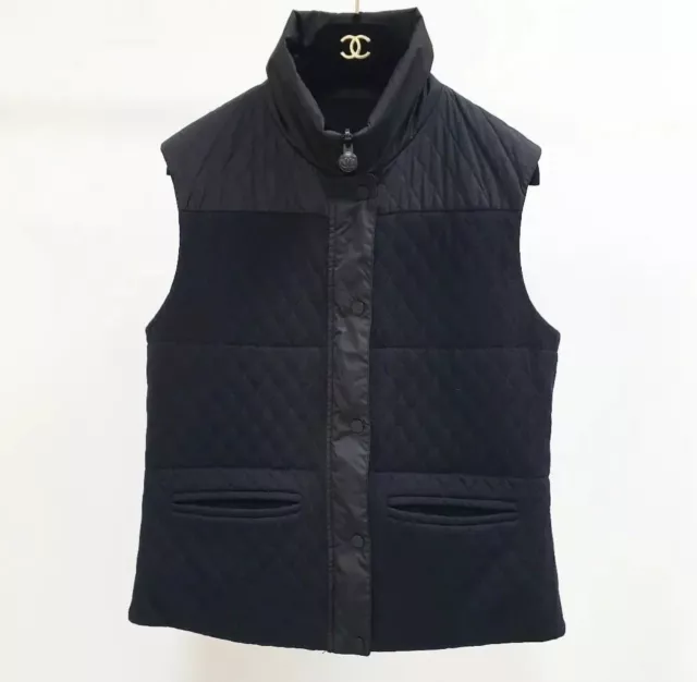 CHANEL BLACK WOOL Sleevless Vest Jacket Sz.42 $2,200.00 - PicClick