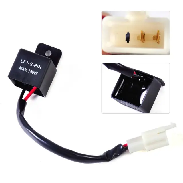 12V Relais clignotant LED 2 broches Moto Motorcycle 2 Pin LED Flasher Relay Neuf