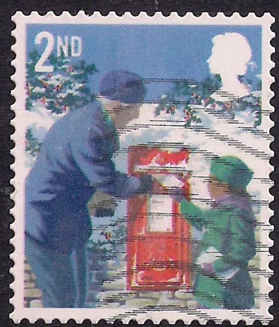 GB 2018 QE2 2nd Christmas Postbox used stamp SG 4154( K372 )