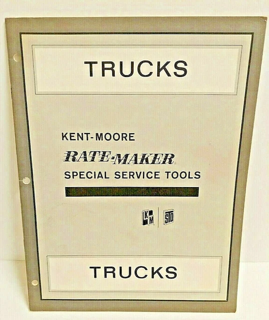 KENT-MOORE RATE-MAKER SPECIAL Service Tools Catalog Trucks $19.99 - PicClick