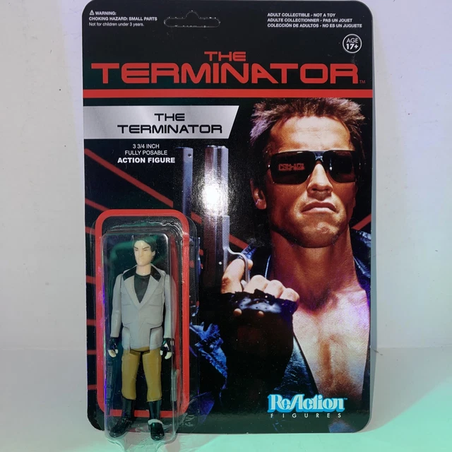 TERMINATOR ReAction Super7 T800 GRAY LEATHER JACKET Retro Figure Funko