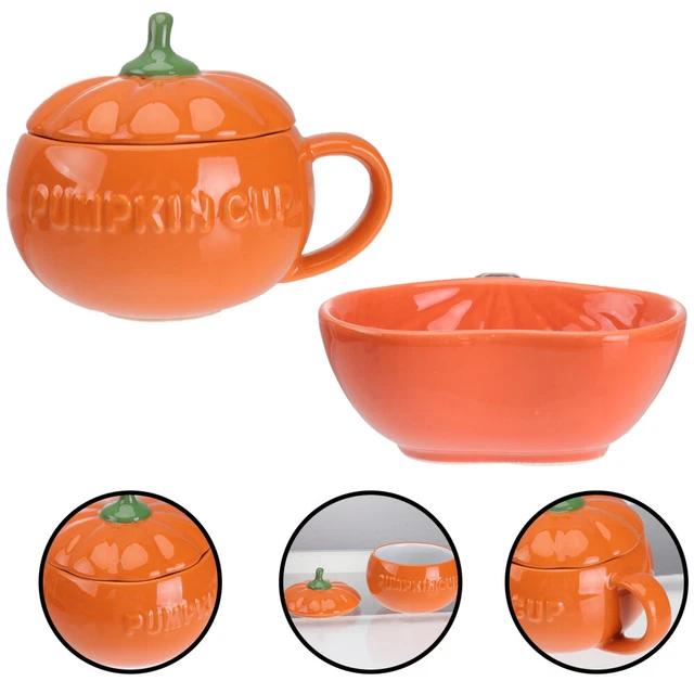 Taza de calabaza de cerámica taza de cacao caliente taza de té nácar color tierra