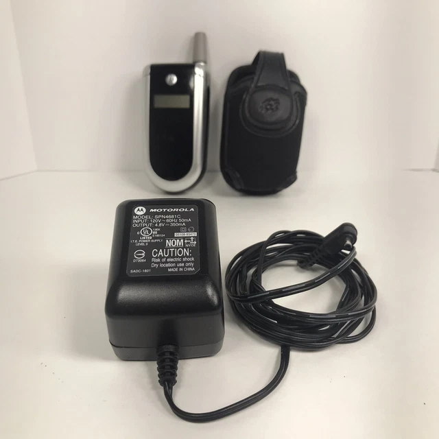 Motorola V180 Cingular Flip Phone with Case and Plugin Charger, No Battery / SIM