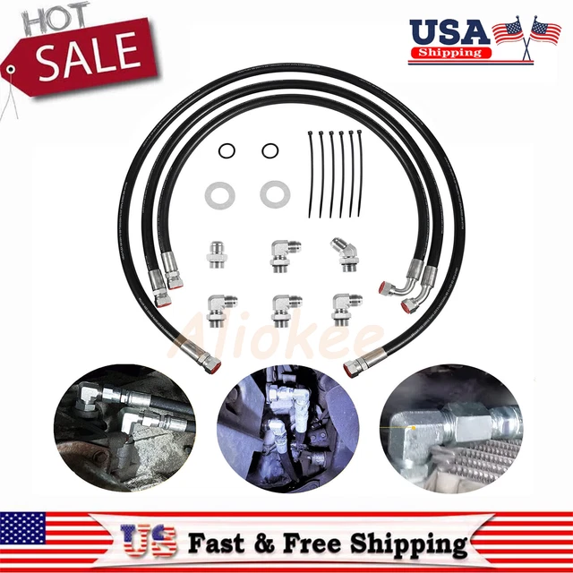 Allison Transmission Cooler Lines For 06-10 Chevy/GMC 6.6l Duramax Adapters US
