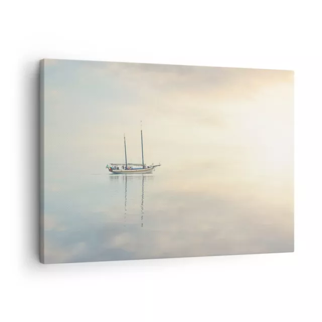 Quadro su Tela 70x50cm Barca A Vela Mare Acqua Stampe Immagini Quadri Murale