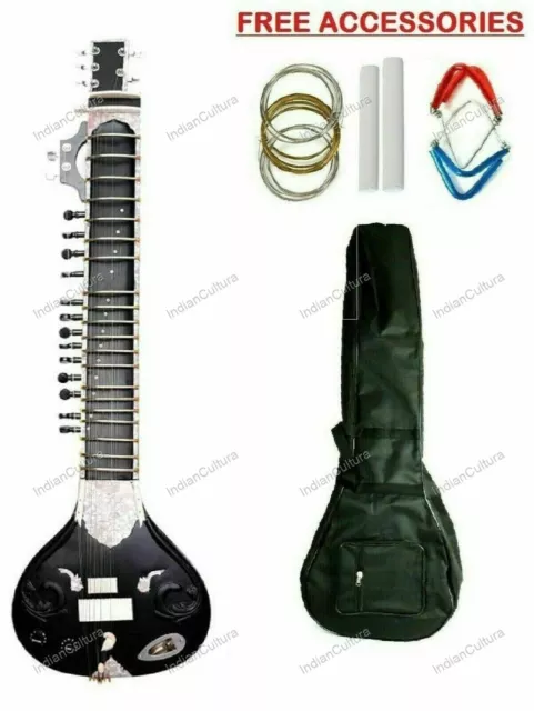 Electric Travel Sitar With Bag, Mizrab High Quality String Instrument Strings