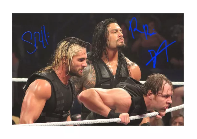 The Shield 1 WWE Reproduktion Autogramm Foto A4 Poster Rahmenwahl