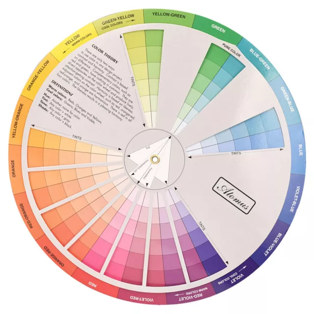 1 PIEZA Ruedas de color para el artista Rueda de espectro de color Maquillaje Rueda de color Básica