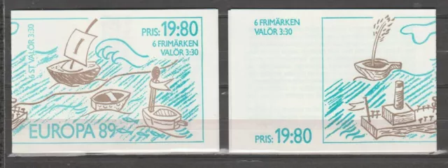 s40261 SWEDEN 1989 MNH** EUROPA CEPT  booklet carnet libretto