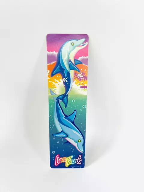 Lisa Frank Dancing Dolphins Book Marker bookmarker vintage Rainbow 90s Ocean