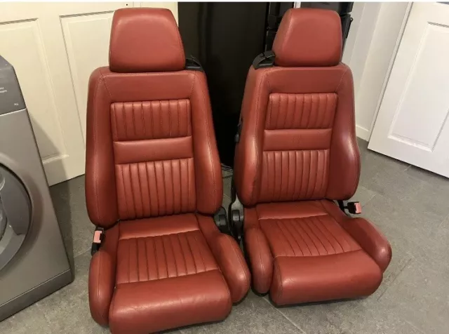 Alfa Romeo Spider Gtv 916 Genuine Front Seats In Red Leather