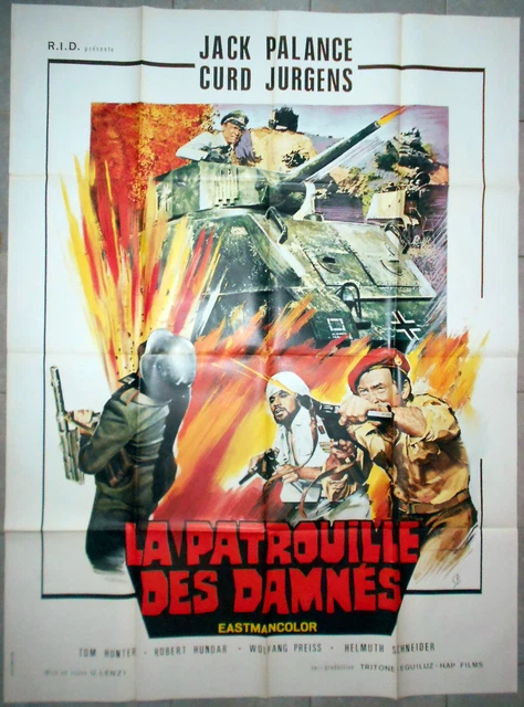 Affiche LA LEGION DES DAMNES Curd Jurgens JACK PALANCE Belinsky 120x160cm 1969
