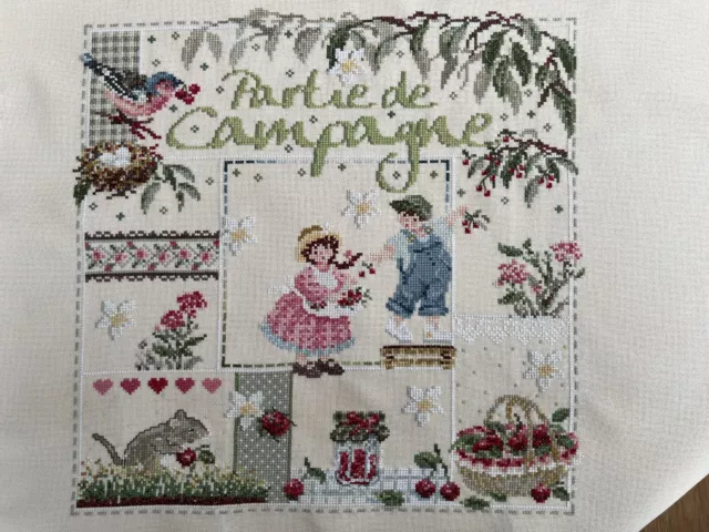 Broderie point de croix "Partie de Campagne" Madame la Fée