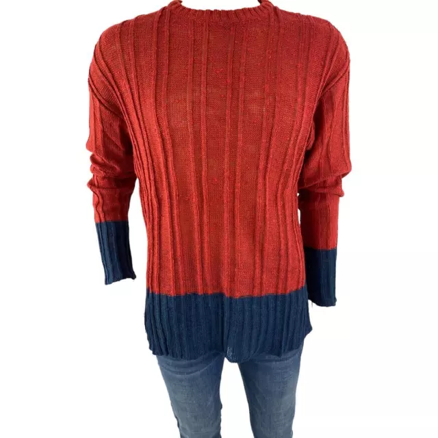 Gigli Herren Vintage Pullover Gr. 54 Orange-Blau B-Ware