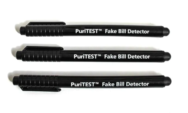 (3 Pack) Counterfeit Money Detector Pen Marker Fake Dollar Bill Currency Check