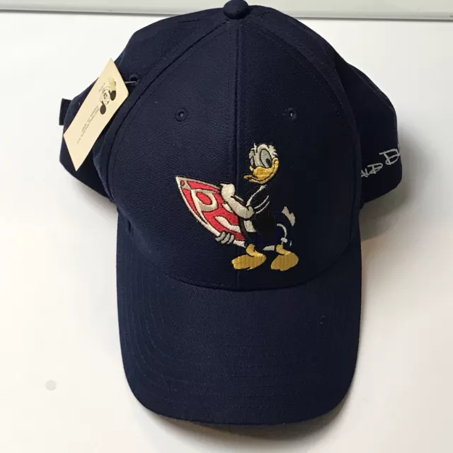 Rare Vintage Disney California Advanture Donald Duck Surfing Hat Adjustable (NWT
