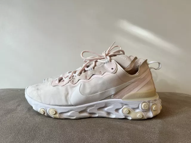 Nike women's react element 55 sales trainers pale ivory / soft pink