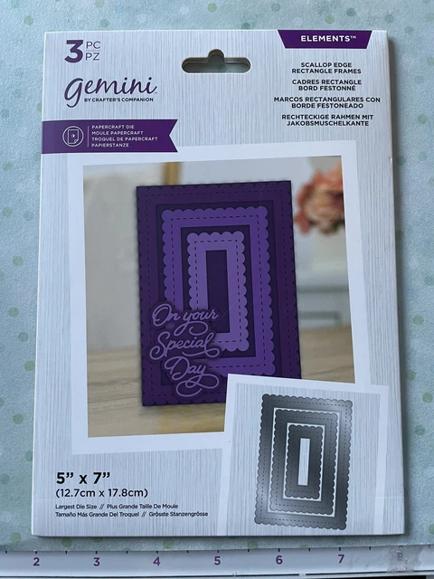 Rectangle Stack Gemini GEMINI PAPERCRAFT DIE Elements Rectangle Frame Layering Scallop Edge ...