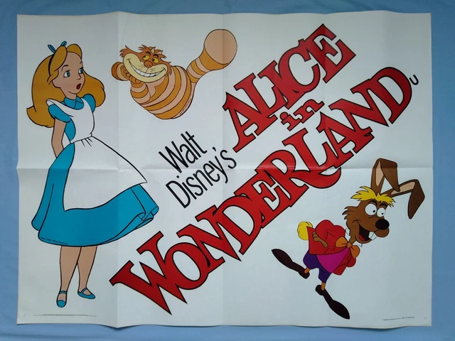 ALICE IN WONDERLAND (1951,RR1978) original UK quad poster - Walt Disney ...