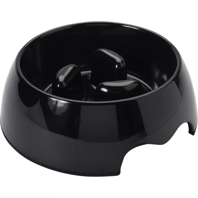 Dog Puppy Anti Gulp Bowl Petface Non Slip Slow Feed Water Food Dish Black Pink