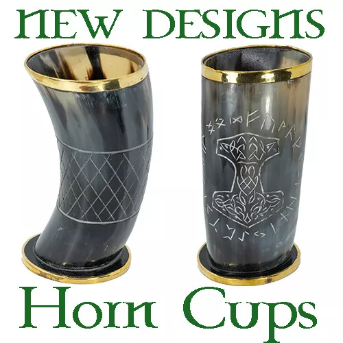 Viking Ox Murrah Buffalo Horn Tankard Cup Beer Wine Drinking Thor Celtic Bar