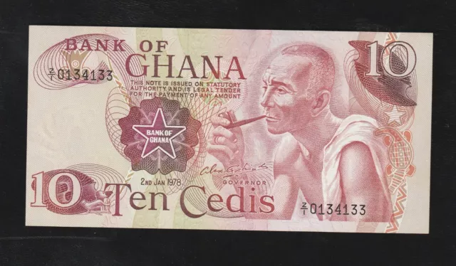 Ghana, 10 Cedis, 1978, P-16f, Uncirculated Banknote