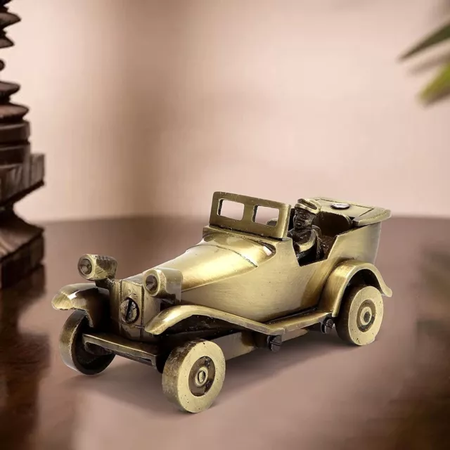 Vintage-Motorwagen-Prunkstück-Figur aus Messing ohne Dach für zu Hause,...