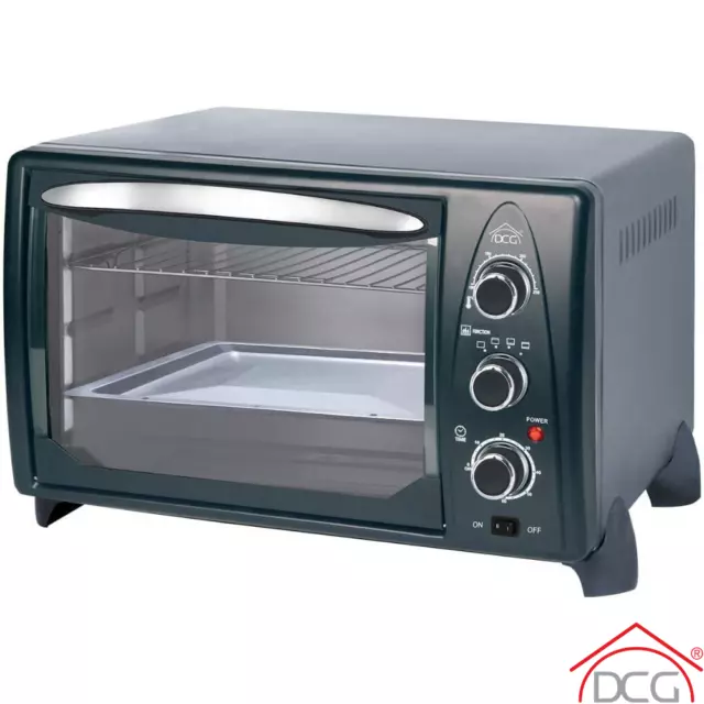 Dcg FORNETTO ELETTRICO VENTILATO FORNO 4 FUNZIONI TERMOSTATO 24 Lt 1380W MB9824N