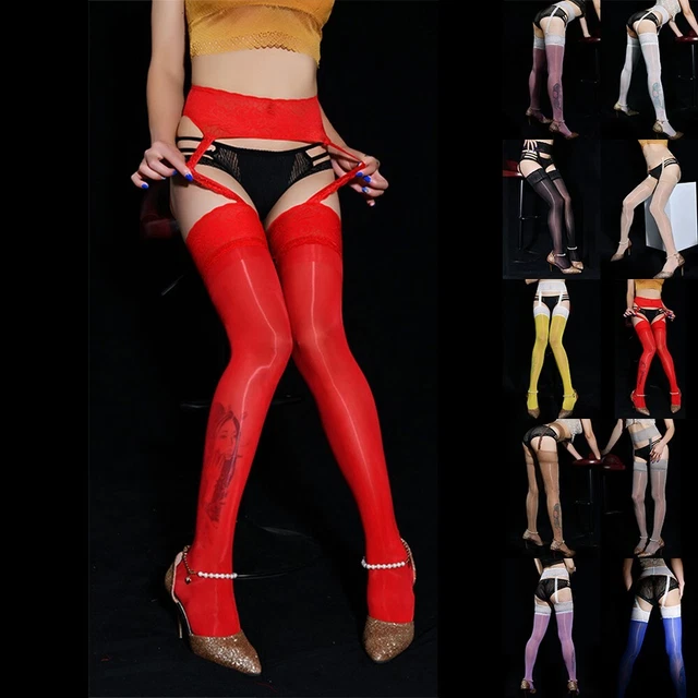 Grande Nuovo Taglie Moda Comodo Hot Autoreggenti Cinture Giarrettiera Lucido