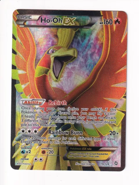 RAINBOW Ho-Oh GX HYPER RARE FULL ART Pokemon SM80 Black Star Holo Promo - LP