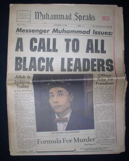 Muhammad Speaks~Nation of Islam Oct. 11, 1963 Complete Newspaper, Chicago