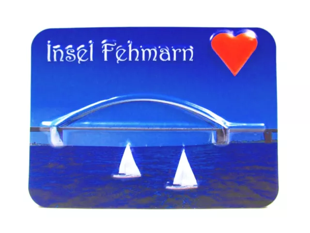 Fehmarn Relief 3D Optik unebener Magnet Germany Souvenir Einzelstück 2