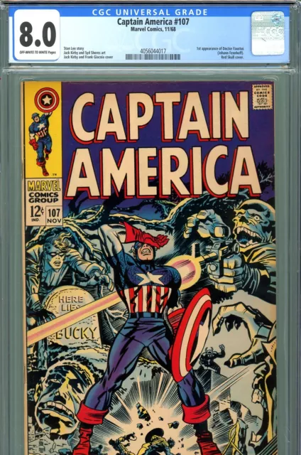 Captain America #107 CGC GRADED 8.0 - Red Skull-c - 1st app. Doctor Faustus