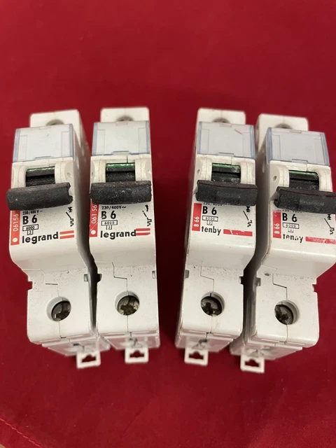 Legrand 6A Curve B 6kA MCB Circuit Breaker – 06156 Model – 2-Pole DIN Rail Mount – Used But Functional