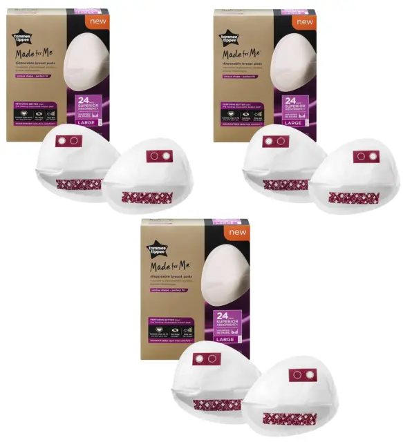 Tommee Tippee Disposable Breast Pads, Soft, Absorbent and Leak-Free 72Pack