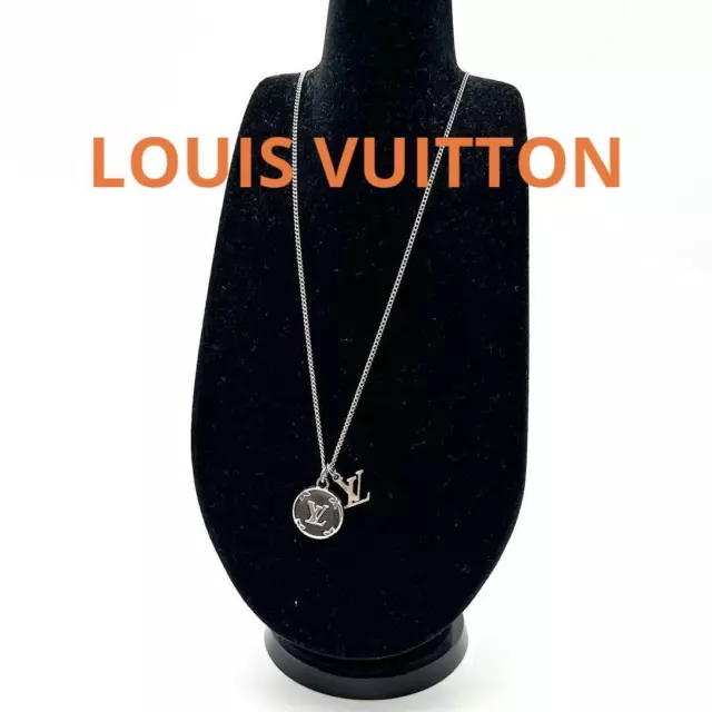 Louis Vuitton Louis Vuitton ring necklace M62485 metal silver pendant M monogram  LV signature