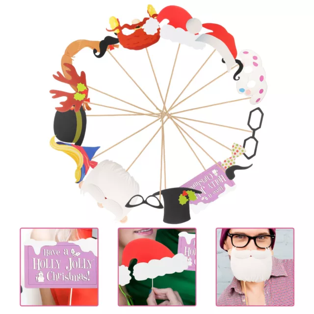 17pcs Photo Booth Funny Creative Props Party Decoration Holiday