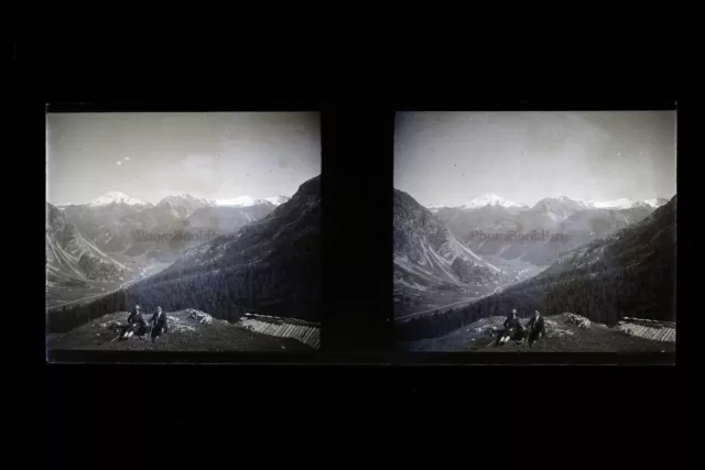 France 1931 Mountain Photo Stereo L10n6 Vintage Glass Plate NEGATIVE